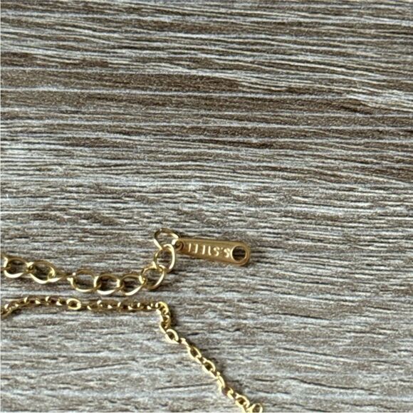 Green stone necklace A1179 - Picture 7 of 8